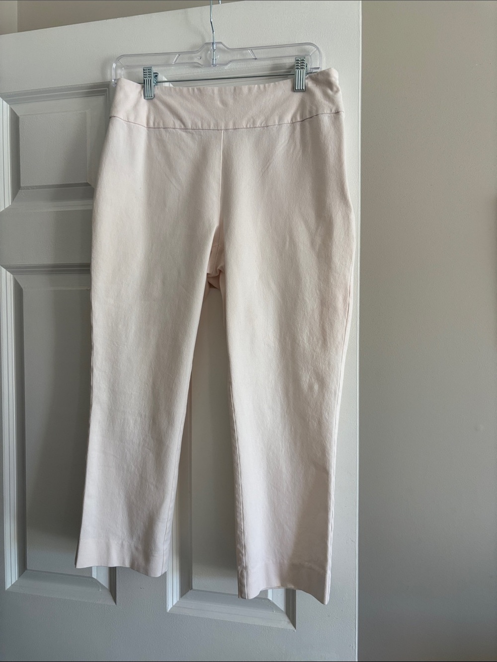 Boston Proper very very light pink. Pull-On Cropped Straight-Leg Pants